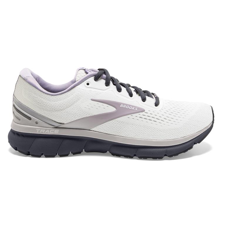 Brooks TRACE Adaptive Road Running Shoes Womens Online - White/Grey/Ombre Blue (JFA764052)